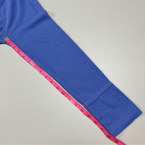 Wildfox Long Sleeve V-Neck Haley Brushed Cozy Sweater Top Periwinkle Blue - Picture 11 of 11